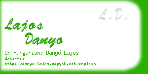 lajos danyo business card
