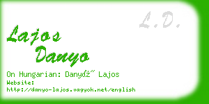 lajos danyo business card